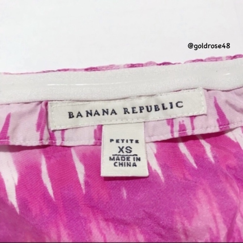 Banana Republic 100% silk hot pink halter top - Picture 4 of 8